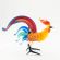 Glass Fighting Rooster in Glass Figurines Birds category