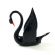 Glass Black Swan in Glass Figurines Birds category