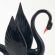 Glass Black Swan in Glass Figurines Birds category