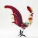 Rooster with Red Tail in Glass Figurines Birds category