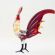 Rooster with Red Tail in Glass Figurines Birds category