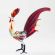 Rooster with Red Tail in Glass Figurines Birds category