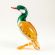 Blown Glass Brown Duck in Glass Figurines Birds category