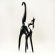 Black Cat Glass Figure in Glass Figurines Cats category
