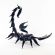 Glass Black Scorpion in Glass Figurines Insects category