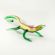 Green Glass Lizard in Glass Figurines Reptiles category