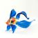 Blue Fish Figurine in Glass Figurines Sea Life Creatures category