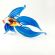 Glass Blue Fish Figurine in Glass Figurines Sea Life Creatures category