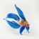 Glass Blue Fish Figurine in Glass Figurines Sea Life Creatures category