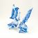 Glass Butterfly Blue and White in Glass Figurines Butterflies category