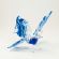 Glass Butterfly Blue and White in Glass Figurines Butterflies category
