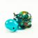 Green Hippo Blown Figurine in Glass Figurines Wild  Animals category