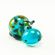 Green Hippo Blown Figurine in Glass Figurines Wild  Animals category