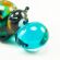 Green Hippo Blown Figurine in Glass Figurines Wild  Animals category