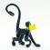 Glass Black Monkey in Glass Figurines Wild  Animals category