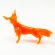 Glass Red Fox Figure in Glass Figurines Wild  Animals category