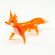 Glass Red Fox Figure in Glass Figurines Wild  Animals category