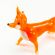 Glass Red Fox Figure in Glass Figurines Wild  Animals category
