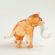 Mammoth Figurine Beige in Glass Figurines Wild  Animals category