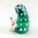 Glass Figurine Bright Green Hedgehog in Glass Figurines Wild  Animals category