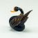 Glass Dark Swan Figurine in Glass Figurines Birds category