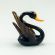 Glass Dark Swan Figurine in Glass Figurines Birds category