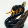 Glass Dark Swan Figurine in Glass Figurines Birds category