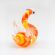 Glass Orange Goose Figurine in Glass Figurines Birds category