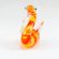 Glass Orange Goose Figurine in Glass Figurines Birds category