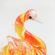 Glass Orange Goose Figurine in Glass Figurines Birds category