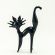 Black Glass Cat Figure in Glass Figurines Cats category