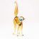 Beige Glass Cat Figure in Glass Figurines Cats category