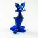 Blue Cat FIgure in Glass Figurines Cats category