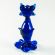 Blue Cat FIgure in Glass Figurines Cats category