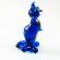Blue Cat FIgure in Glass Figurines Cats category