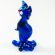 Blue Cat FIgure in Glass Figurines Cats category