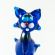 Blue Cat FIgure in Glass Figurines Cats category