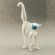 White Glass Cat Figure in Glass Figurines Cats category