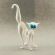 White Glass Cat Figure in Glass Figurines Cats category