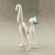 White Glass Cat Figure in Glass Figurines Cats category