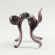 Glass Black Scared Cat in Glass Figurines Cats category