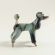 Gray Poodle Figurine in Glass Figurines Dogs category