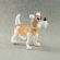 Beige Doggy Figurine in Glass Figurines Dogs category