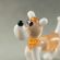Beige Doggy Figurine in Glass Figurines Dogs category