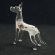 Silver German Dog Figurine in Glass Figurines Dogs category