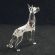 Silver German Dog Figurine in Glass Figurines Dogs category