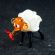 Little Sheep with Flower in Glass Figurines Farm Animals category