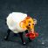 Little Sheep with Flower in Glass Figurines Farm Animals category