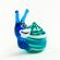 Snail Glass Figurine Blue Color in Glass Figurines Insects category