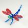 Glass Blue Dragonfly in Glass Figurines Insects category